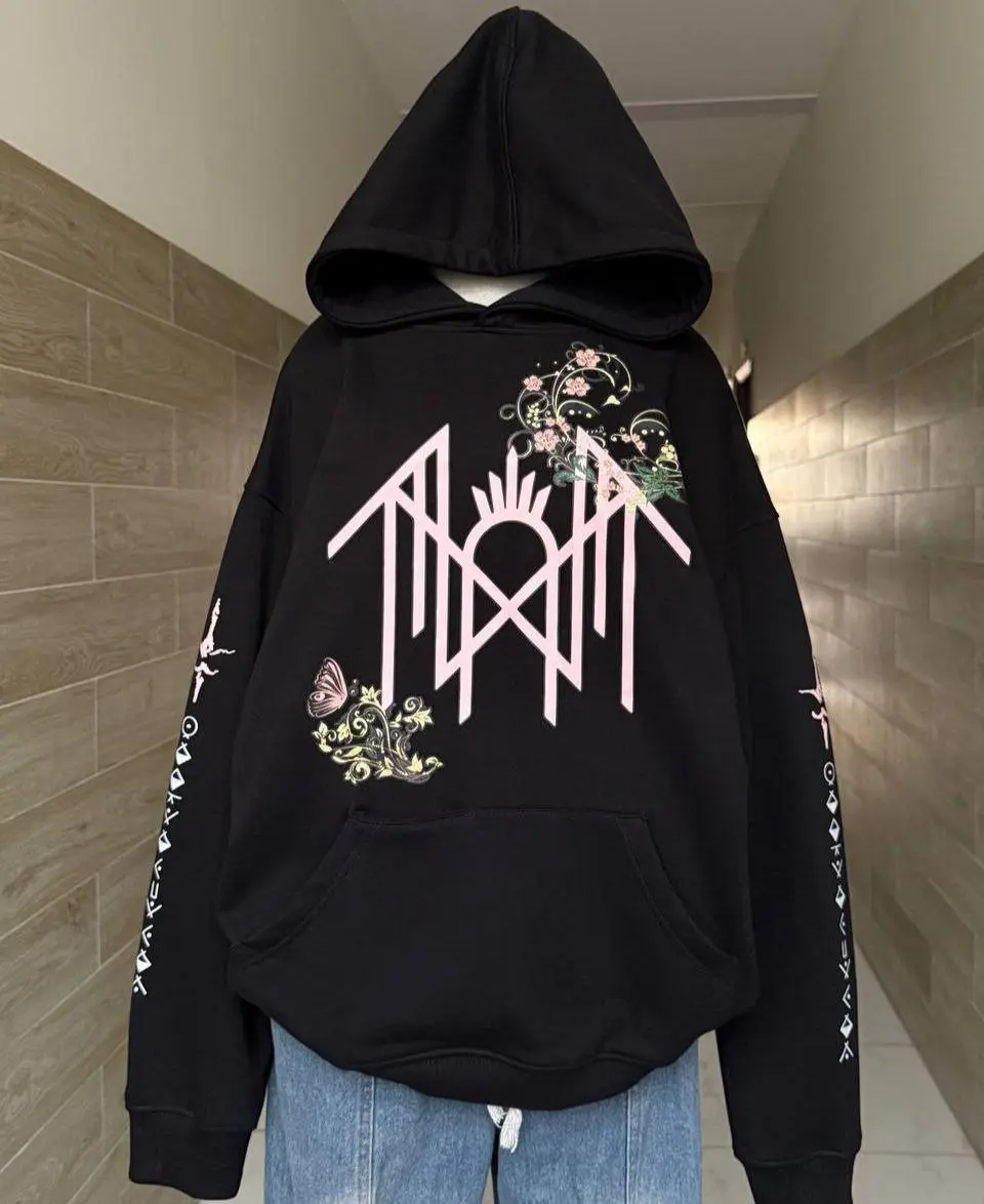 Sleep Token Hoodie-  Blooming Symbol Print Vintage Sweatshirt, Gift For Fan Sleeves With Designs
