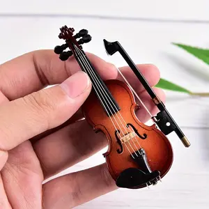 Charming mini violin set, including piano frame, bow and piano box-ideal for home decoration and perfect gift. Abc 34 / 255