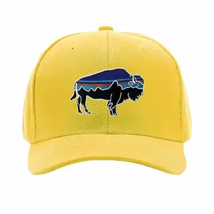 Buffalo - shaped metal art with colorful patterns Hip-hop Hat Outdoor Adjustable Casual Hat Truck driver baseball cap