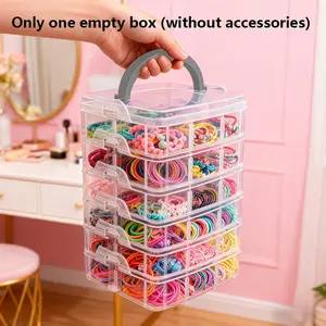 1pc large, 6-layer, 36-compartment transparent storage box with a lid and handle. Suitable for storing jewelry, accessories, sewing supplies, jewelry making materials, hardware, nail products, nail polish, etc. It's a perfect gift for craft enthusiasts,
