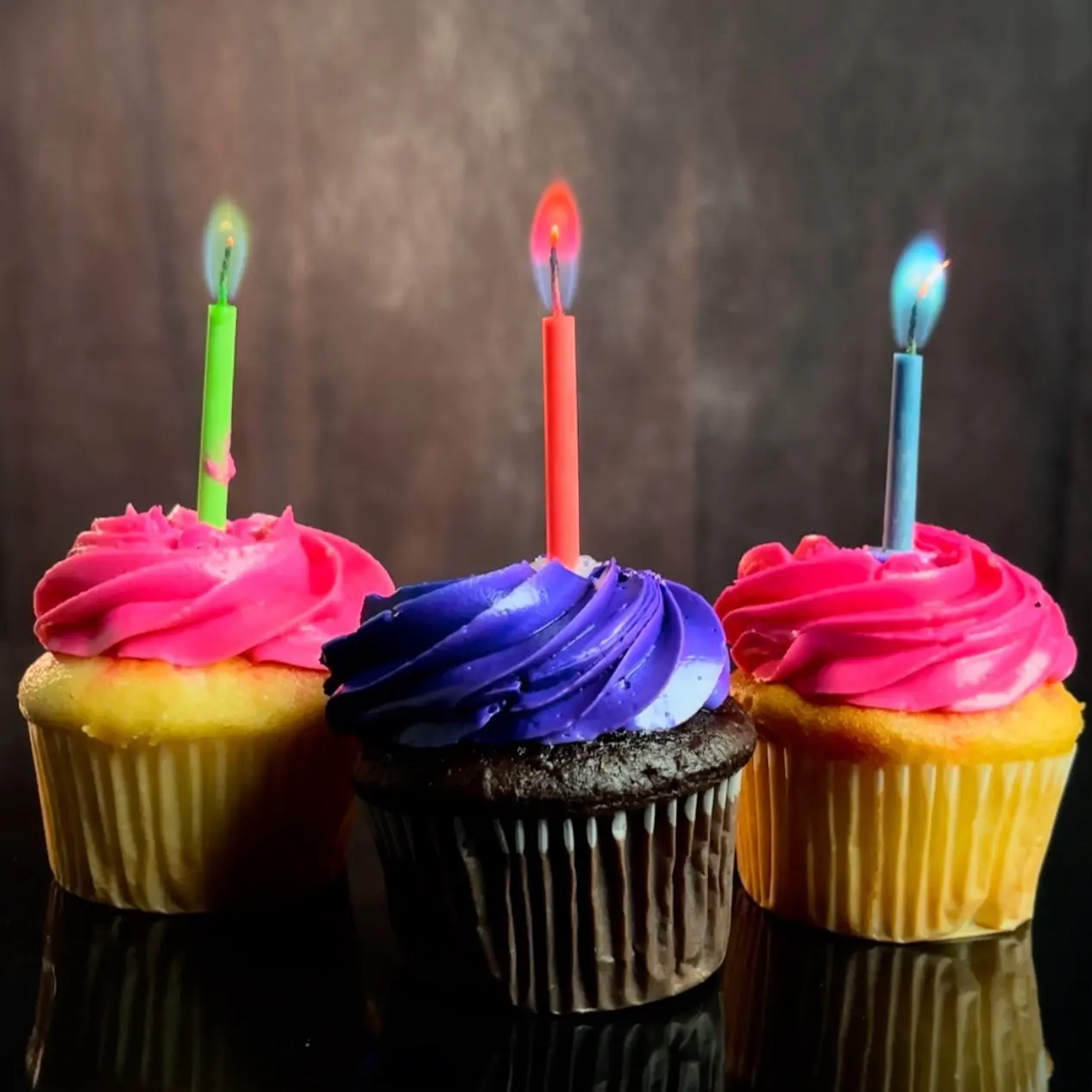 Amazing Color Flame Multicolor Happy Birthday Candles and Holders (12 Count),Unscented, weddings, retirement party, celebrations, fun, not plain candles, baby showers, baby reveals