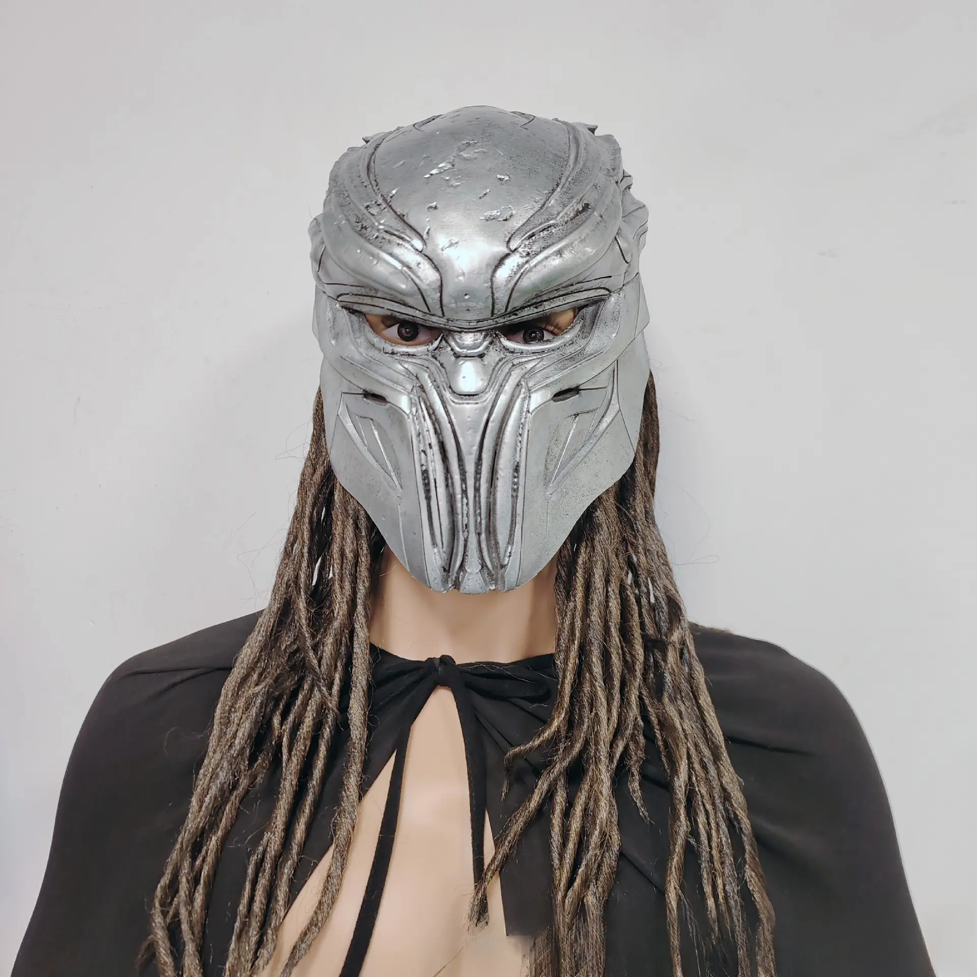 Scary Alien Predator Latex Mask - Lightweight, Comfortable Men's Accessory for Halloween Party, Costume Cosplay Performance Full Face Covering, Men's Accessories