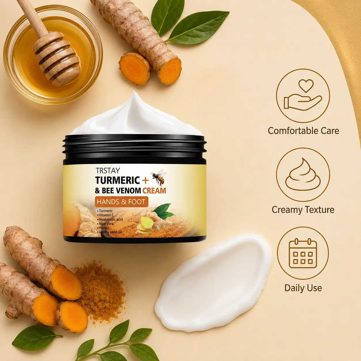 Nourishing Foot Cream for Dry Feet, Post-Cleansing Foot Moisturizer with Glycerin, Hyaluronic Acid & Argan Oil, Soft Smooth Heel Care   , Hydrate Restore Daily Moisture