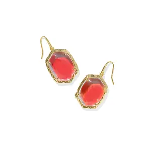 Kendra Scott Daphne Drop Earrings in Dichroic Glass and Gold