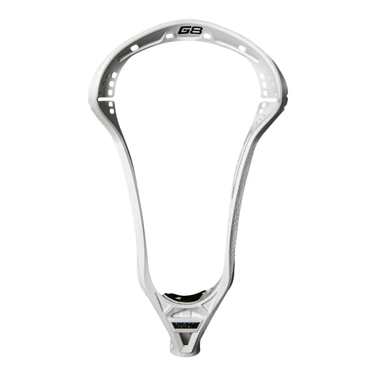 Women's Lightweight Unstrung Lacrosse Head for Field Lacrosse, Whip 2 Performance Focus Design with Double Sidewalls, Bullnose Scoop, and Raised Holes for a Deeper Pocket, Unstrung Head