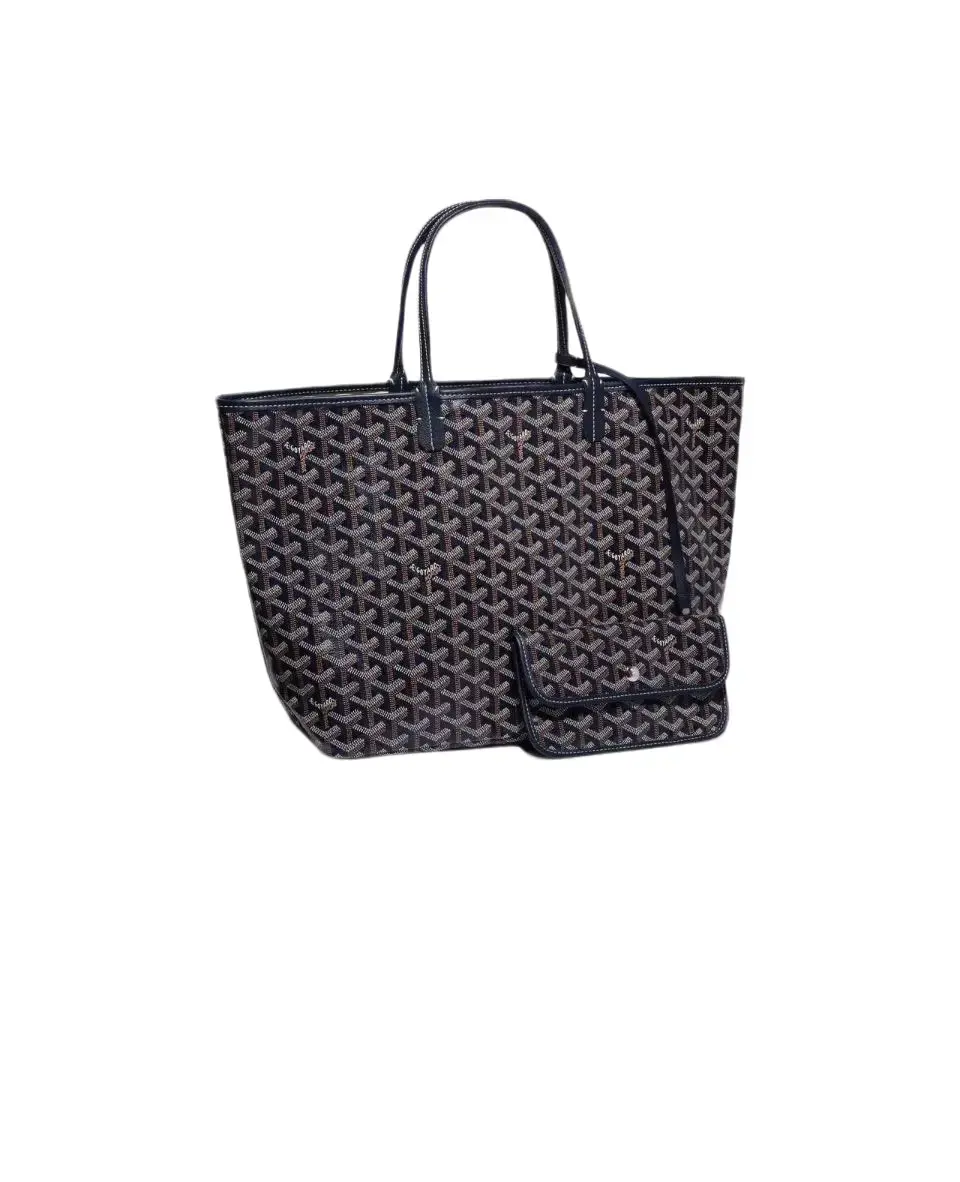 Pre-owned Goyard Saint Louis PM Tote Navy Blue Shoulder Bag