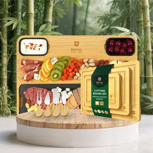 [12] Cheese Board Slate Plate & Cutting Board Set of 3