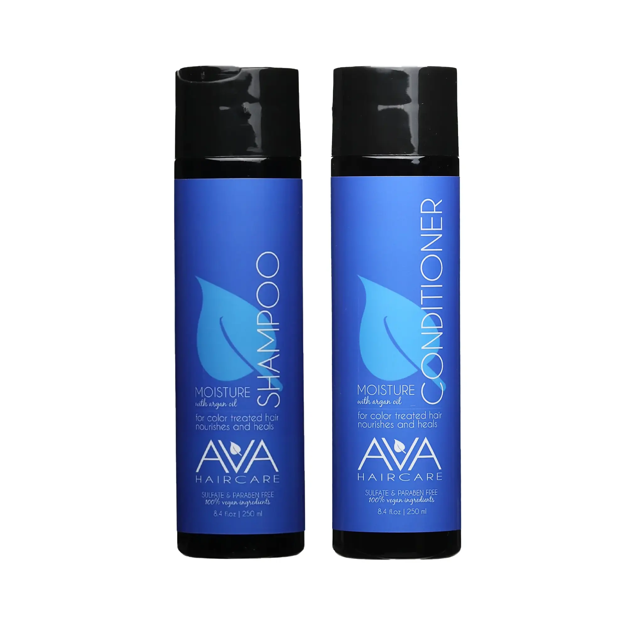 Ava Haircare Coconut & Sunflower Moisture Shampoo & Conditioner Set, Hydrating Duo for Smooth, Soft Hair, Sulfate-Free, 8 oz, Moisturize, Nourishing