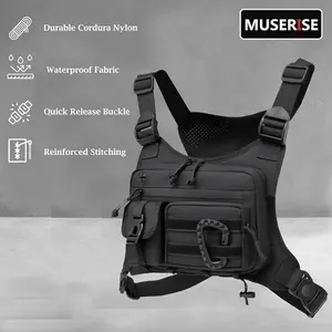 Outdoor travel chest bag Outdoor tactical breast bag Camouflage running sports breast bag Men's breast bag