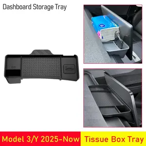 For Tesla Model Y Juniper 2025 2026 Model 3 Highland Dashboard Storage Tray Silicone Center Console Screen Rear Phone ETC Box