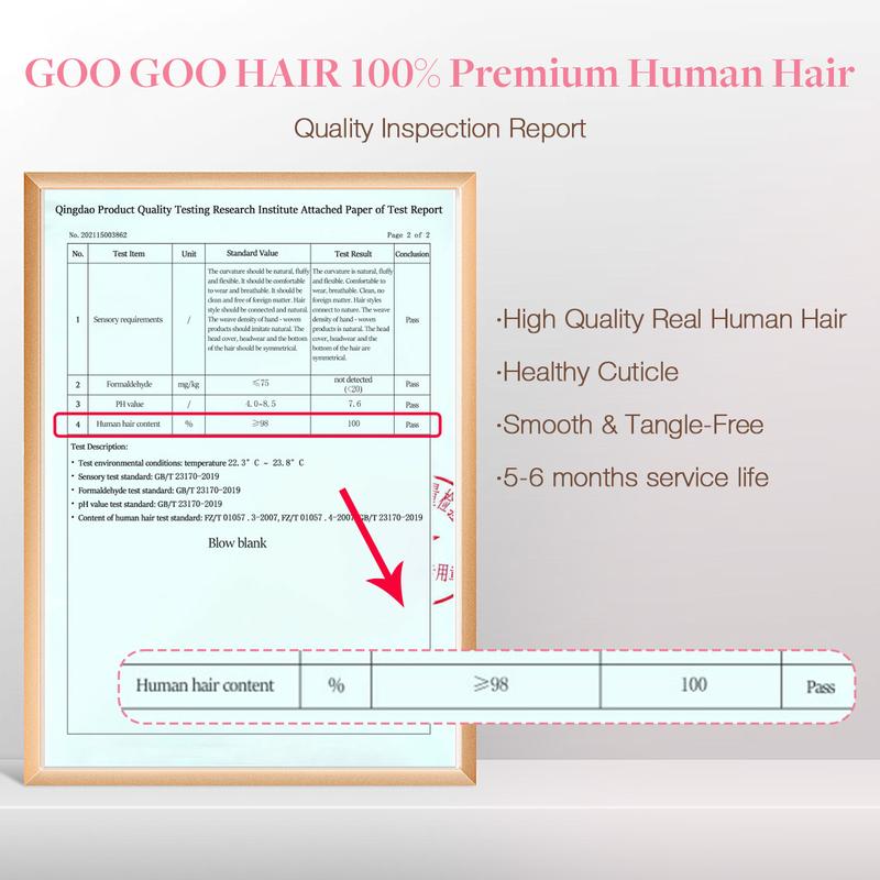 GOOGOO Hair Extensions Clip in Human Hair Natural Straight Easy To Style Soft GOOGOO Hair Extensions Clip in Human Hair Natural Straight Easy To Style Soft