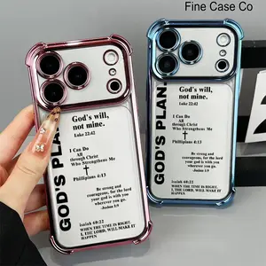 God’s Plan Religious Faith Scripture Clear TPU Phone Case Shockproof for iPhone 17 Pro Max iPhone 16 Pro Max 15 Plus 14Pro 13 12 11 XS Max XS XR & Samsung Galaxy S25 Ultra S24 Plus S23