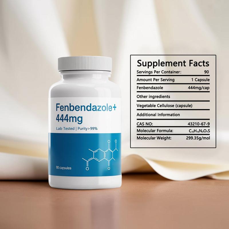 Fenbendazole 444 mg  90 Capsules 99% Pure Lab-Verified Supplement for Dietary and Fitness Support