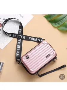 Mini Travel Suitcase Crossbody Bag for Women, Adjustable Crossbody Strap, Stylish Handheld Box Design, Unique Sling Shoulder Purse for Travel and Daily Use, Crossbody Purses