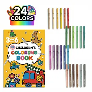 24colors Automatic Ink Control Acrylic Paint Markers, Waterproof Flexible Tip, Premium Multi-Surface Pens for Rock, Ceramic, Glass, DIY Art Supplies & Model Painting