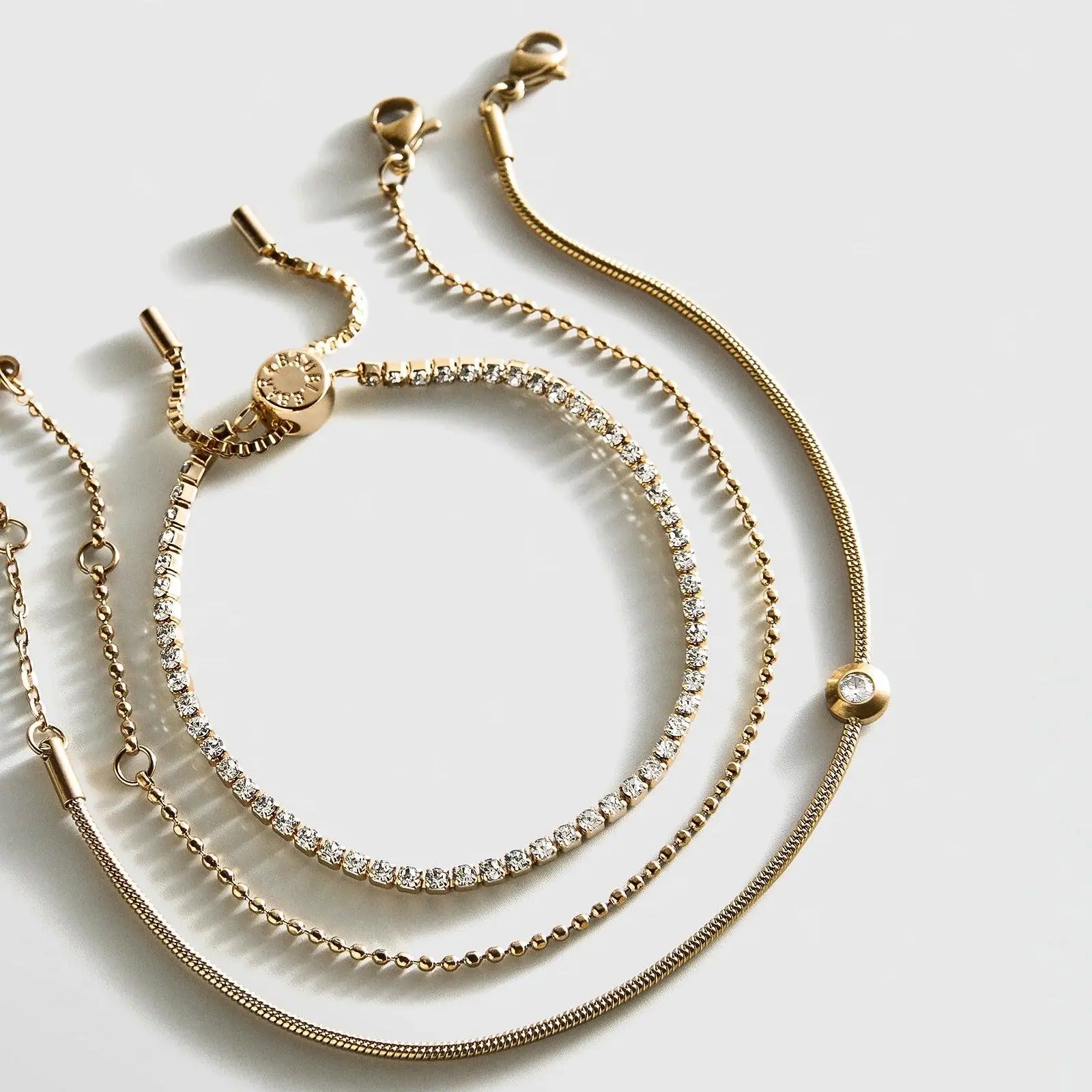 Catherine Waterproof Bracelet Set - Gold/Pavé Catherine Waterproof Bracelet Set - Gold/Pavé