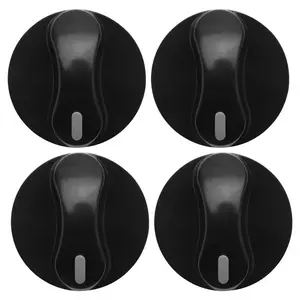 4X Plastic Kitchen Gas Stove Stove Oven Control Rotary Knob Black