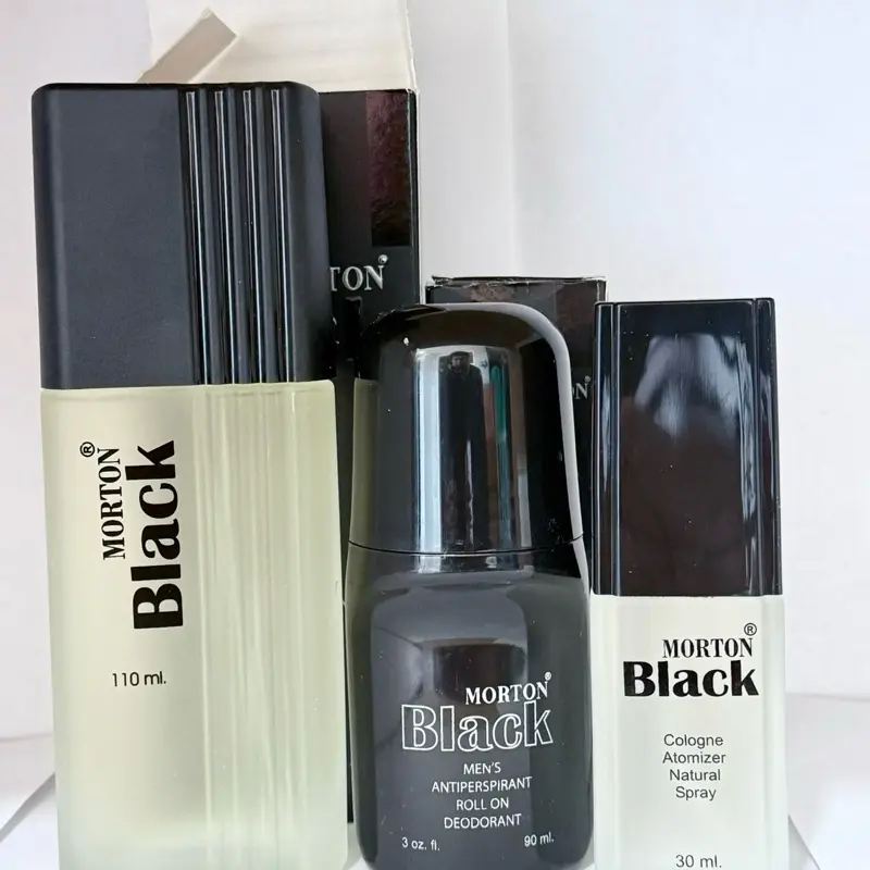 Marlen Lamur Guatemala Fragrance for Men Morton Black Set of 3 Includes 110ml Cologne Atomizer 90ml Roll On Deodorant and 30ml Natural Spray