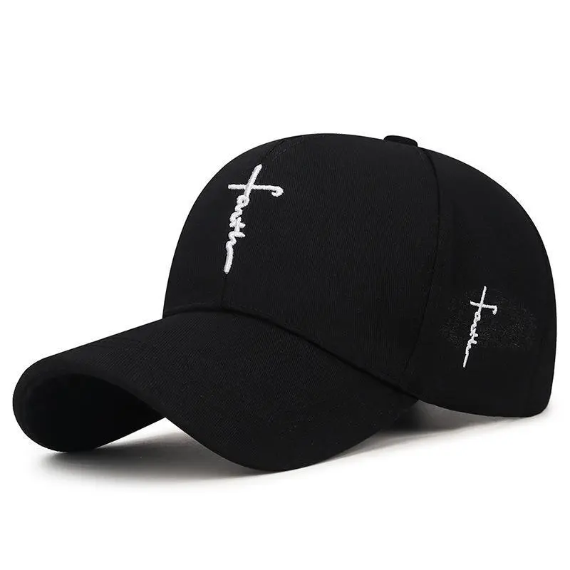 Fashionable new cross embroidered baseball cap Christian Faith Hat Easter Gift Jesus Hat Cross HatComfortable Adjustable One Size Fits Most Motorcycle hat