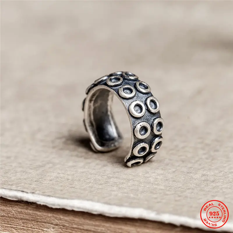 New 2026 Vintage 925 Sterling Silver Octopus Tentacles Clip Earring For Women Without Piercing Puck Rock Ear Cuff Girls Jewerly