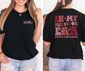 Stroke Awareness In My Survivor Era T-Shirt, Stroke Survivors Shirt, Brain Attack Warrior Tee, Gift for Men Women