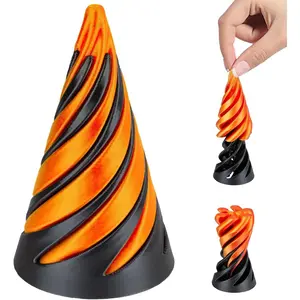 Impossible Cone, Spiral Cone Fidget Toy 3D Printed Spiral Fidget Toys Impossible Pyramid Passthrough Sculpture, Mini Cones Pass Through Pyramid Fidget Toy for Stress and Anxiety Relaxing