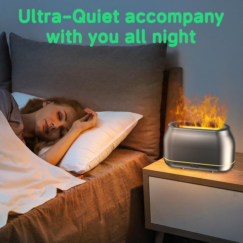 Upgraded 7-Color LED Flame Essential Oil Diffuser, Silent Humidifier with Auto-Off, 160mL Capacity for Home, Office & Yoga Upgraded 7-Color LED Flame Essential Oil Diffuser, Silent Humidifier with Auto-Off, 160mL Capacity for Home, Office & Yoga