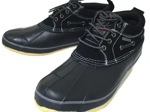 Men's Short Duck Boots Suede Insulated Waterproof Rain Boat Shoes