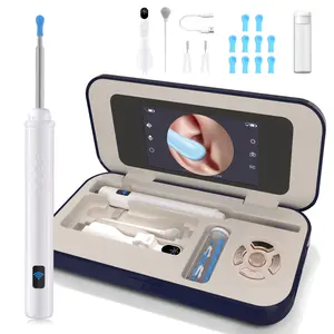 Ear Wax Removal Tool with Screen, 1080P HD Ear Camera, 3-in-1 Ear Cleaner with 10 Silicone Tips, LED Otoscope, for Kids & Adults