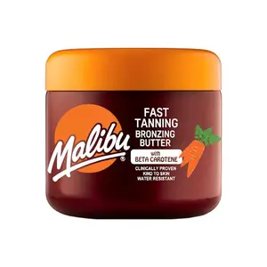Malibu Sun Fast Tanning Gel, 10.1 Fl Oz, Deep Tan Accelerator with Carrot, Beta Carotene and Vitamin E, Tropical Coconut, Water-Resistant, for Outdoor and Sunbed Use, Made in UK