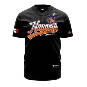 (BLACK) Camaroneros De NAYARIT Baseball Jersey, Mexico Jersey for Men Women Youth And Kids, Mexico Baseball Shirt, Hiphop Jersey, All-Over Print Baseball Jersey
