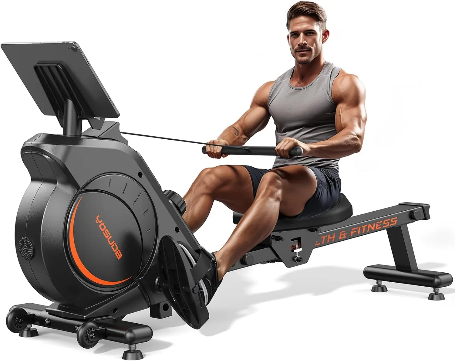 FED Fitness Yosuda Series RM2 Rowing Machine for Home - Rower Machine Use with Bluetooth, App Supported, Rowing Machine for Beginners to Athletes, Comfortable Seat Cushion【live only】
