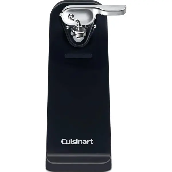 Cuisinart Electric Can Opener, One-Touch Operation, Nonslip Base, Black | Ideal electric can opener for seniors with magnetic lid holder, one-touch design, nonslip base & detachable lever, CCO-50BKN
