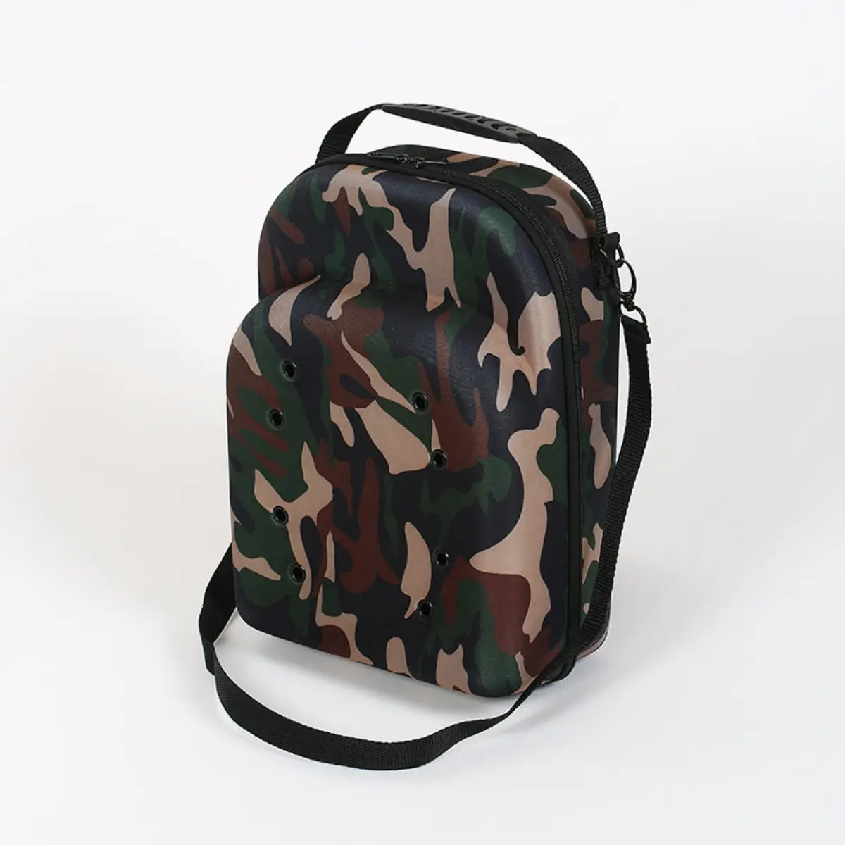 Hat travel Cases for Baseball Caps, Hard Hat Storage Organizer Holder with Shoulder Strap & Handle, Protect up to 6 Hats for Outdoor and Home Storage, Camouflage Men's Solid Color  Fashion Zippered Sling Bag Lightweight Box Organizing Set  Fathersdaygift