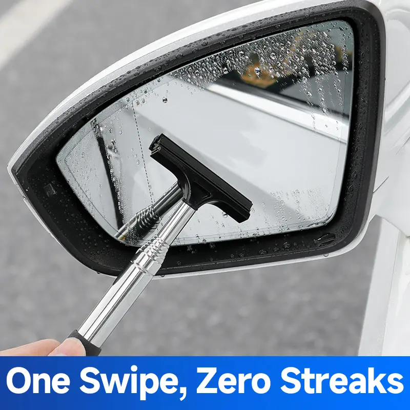 Car Rearview Mirror Rainproof Water-Wiper for Interior Windshield Anti-Fog Scraper, Reverse Mirror De-Icer – Essential Tool for Rainy Days