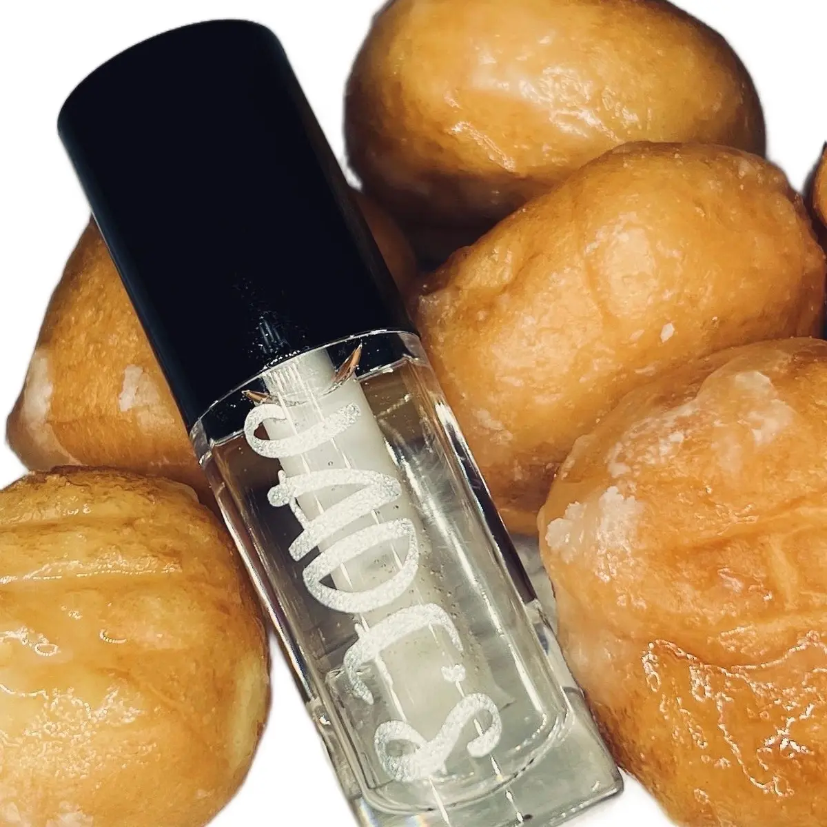 Hydrating Clear Lip Gloss - Vanilla Scented - Glazed Donut - Non Sticky - Cosmetic, Makeup Glossy Lipstick Lip Care Hydrate Moisture