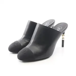 Pre-owned CHANEL Other Small Leather Goods Coco Mark Leather Fabric Sandals