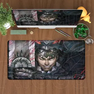 [Sale off up to 65%][Free Ship] Anime Berserk Guts PC Non-slip Speed Desk Mats Large Gaming Mouse Pad Office Accessories Keyboard Guts sword in berserk Mousepad