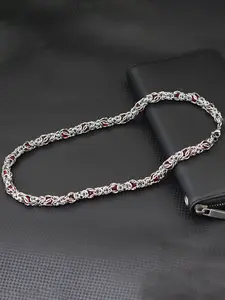 Punk Stainless Steel Chain Design Hip Hop Necklace, 8mm Beads Inside Biker Style, Cool Jewelry for Men & Boys, Street Fashion Accessory, Exquisite Jewelry Gift