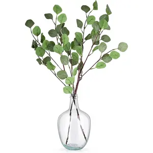 Clear Glass Vase Tall Farmhouse Vase for Branches Glass Vases for Centerpieces in Home Decoration (S)