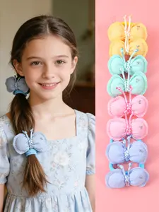 8 bow tie towel loops, women's tied hair ponytail headband, exquisite and beautiful headband, suitable for outdoor play and daily leisure use, fresh and sweet hair accessories, all season universal headband