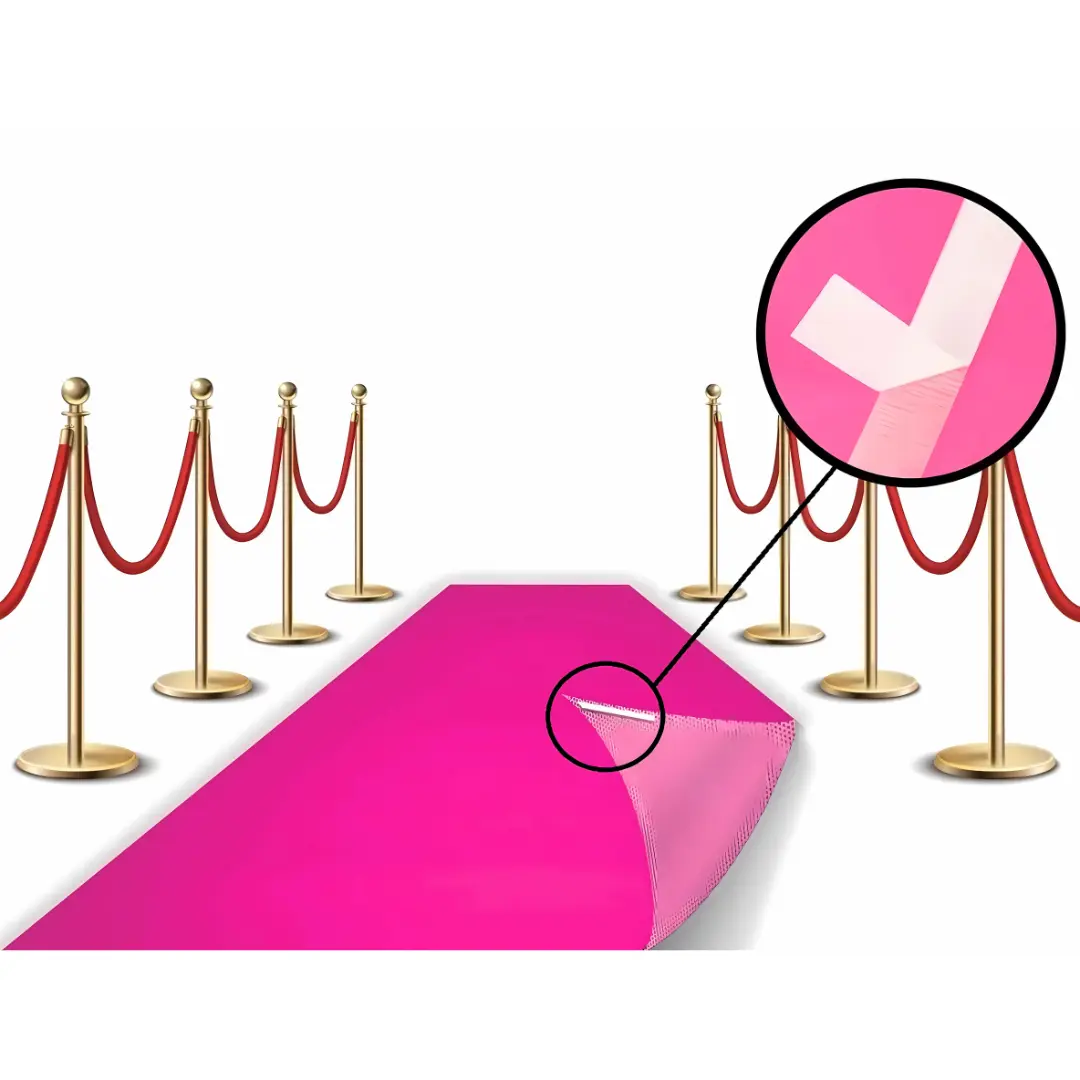 Pink Carpet Floor Runner Party Decoration 100 GSM Fabric