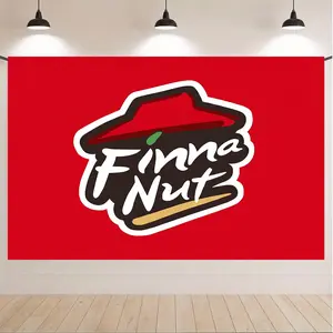 "Finna Nut" Parody Pizza Logo Tapestry - Viral Meme Polyester Wall Decor