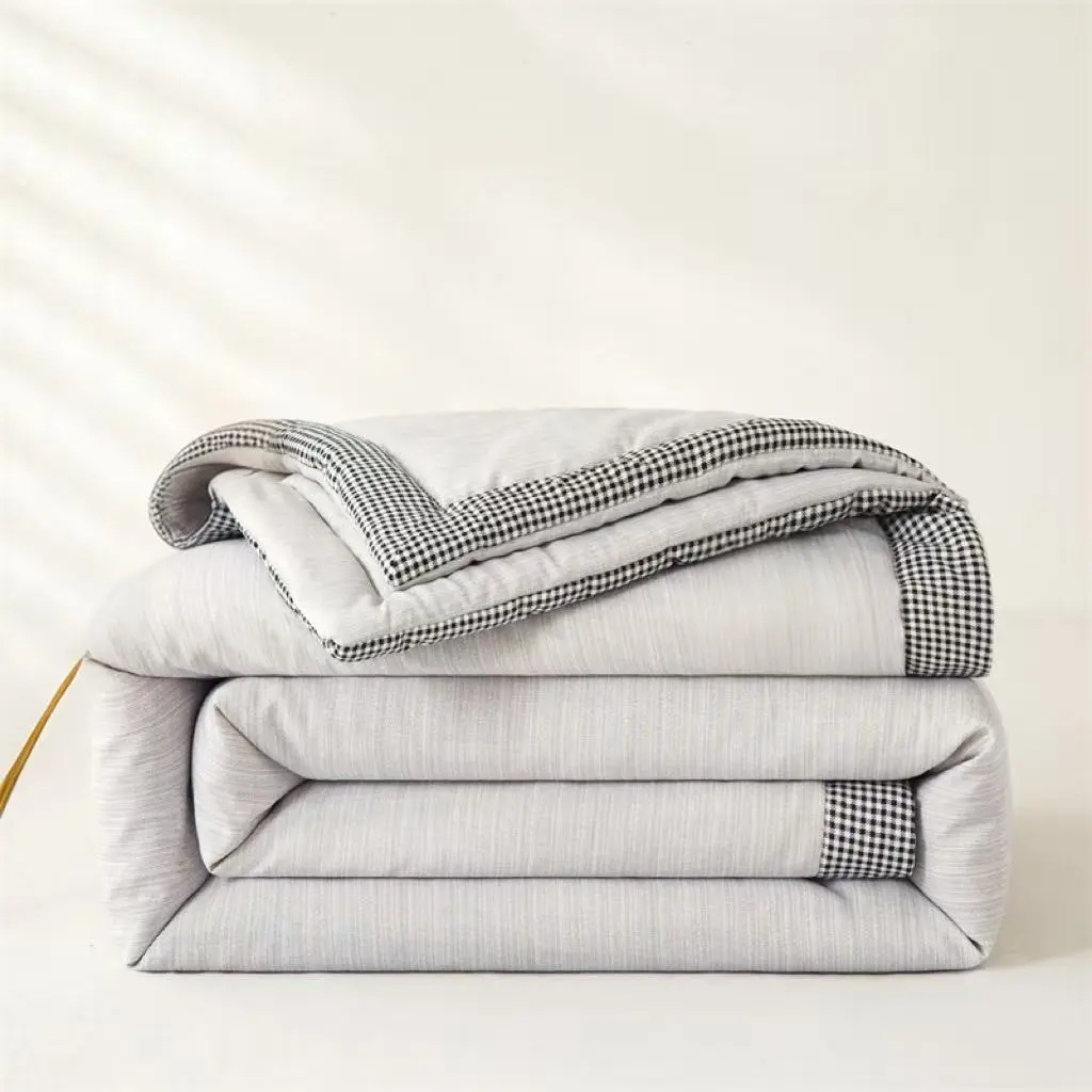 A Class Washable Summer Quilt, Soft Breathable Non-Sweaty, Birdseye Edge Craft, Pure Color Fresh Style