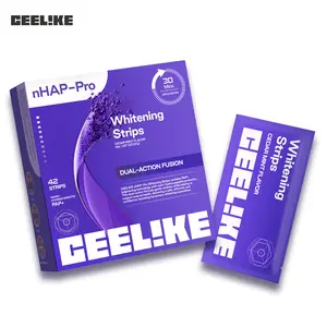 【CEELIKE】 Purple Teeth Whitening Strips  With Free Cheek Retractor - 7/21 Whitening Sessions -Nano-Hydroxyapatite Safe for Enamel - Non Sensitive Teeth Whitening - Peroxide-Free