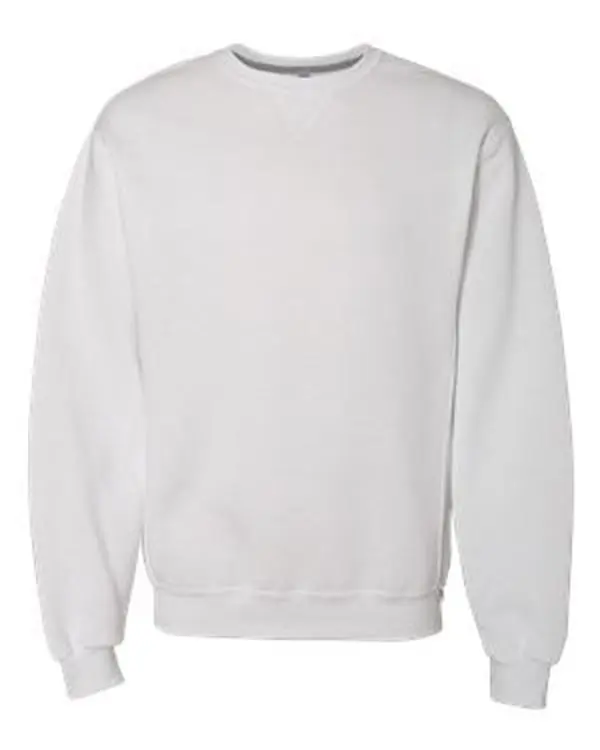 Women's Russell Athletic B60311005 Dri Power Knit Sweatshirt - Lady's Fashion Apparel Top, Basic Casual Crewneck, Ribbed Knit Cuffs, Round Neck, White, Large, Side Gussets, Logo Tab, Cotton/Poly, Moisture Management, Tops