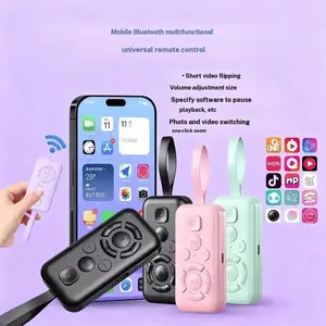 Wireless Bluetooth-compatible Phone Selfie Remote Controller, Tiktok Music Video Control, Universal Smartphone Remote for All Smartphones