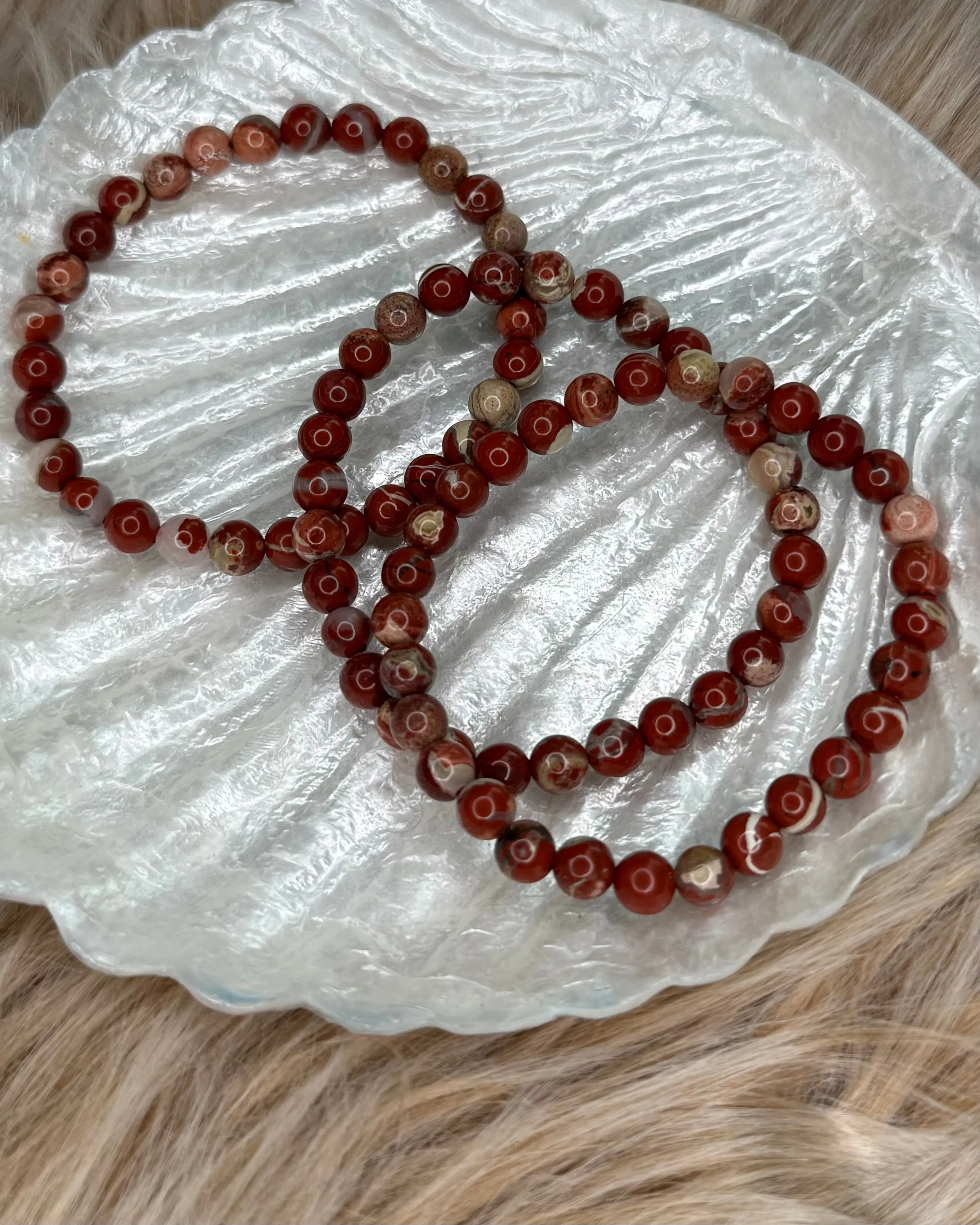 Brecciated Jasper 6mm Sphere Bracelet