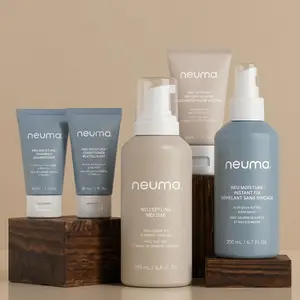 Heatless Hair System Bundle - Moisture Shampoo & Conditioner, Leave-In Spray, Styling Mousse & Air-Dry Shaper