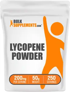 BulkSupplements Lycopene Powder - Edible - Natural - Vitamins and Minerals - Skincare - Tomato Lycopene - 50g-1kg - 200mg per Serving